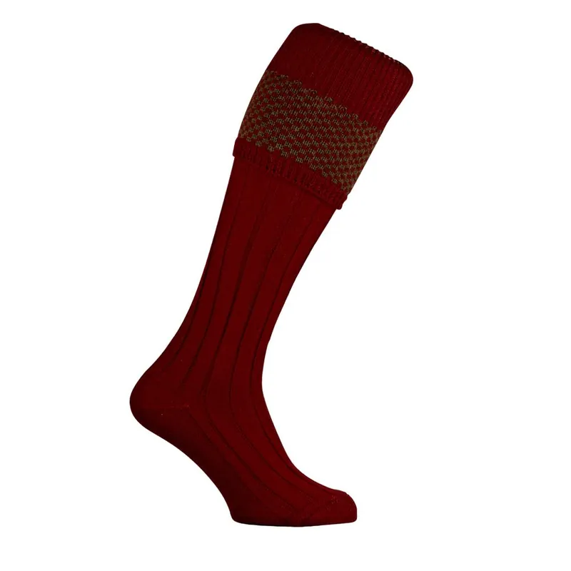 CHAUSSETTE PENRITH OLIVE BURGUNDY Marque