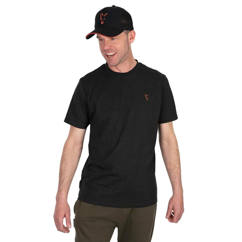 Authentique T-SHIRT NOIR ORANGE