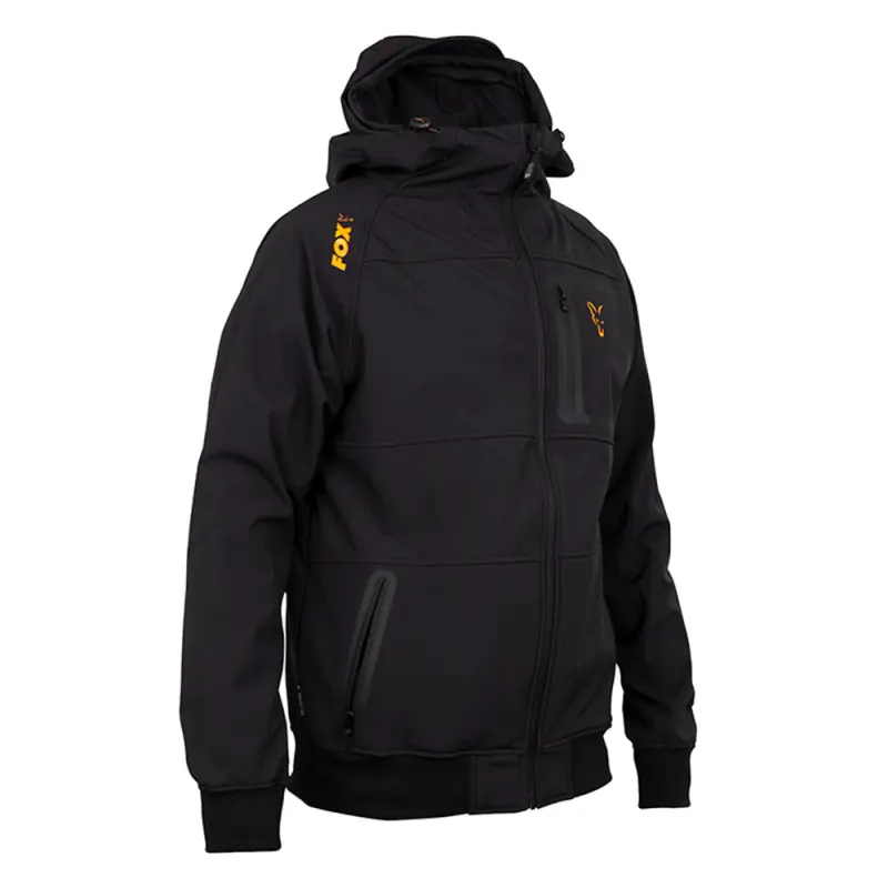 SWEAT A CAPUCHE FOX COLLECTION SHELL HOODIE NOIR & ORANGE Prix Réduit