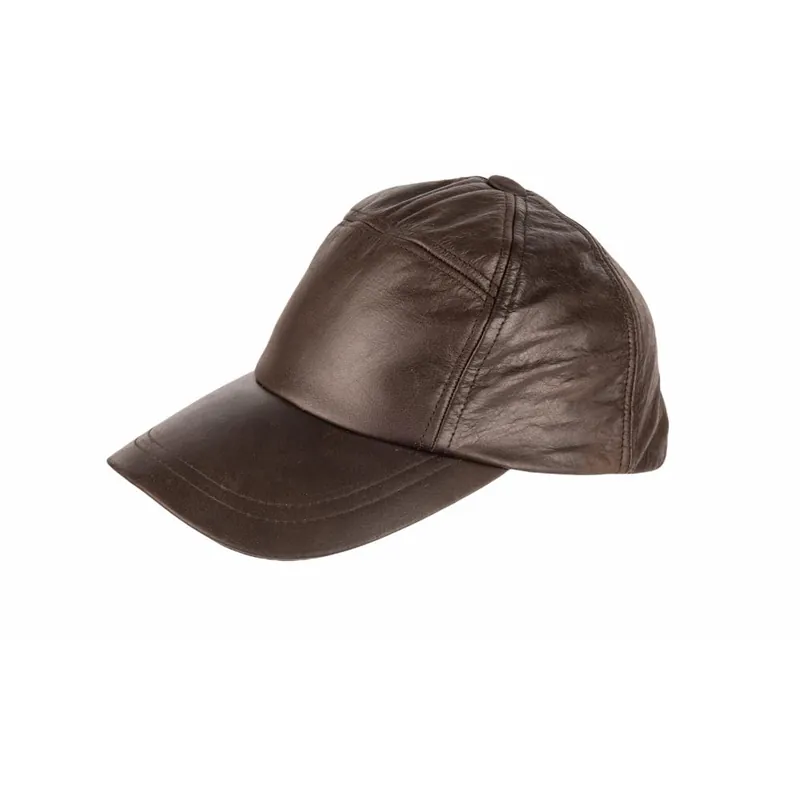 CASQUETTE EN CUIR MARRON Achetez Aujourd’hui