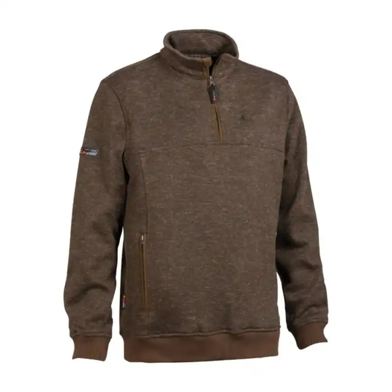 PULL LIGNE VERNEY CARRON MUNTJAC MARRON Livraison Gratuite