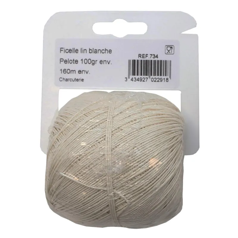 Promotion FICELLE LIN BLANC CHARCUTERIE 100GR 160M