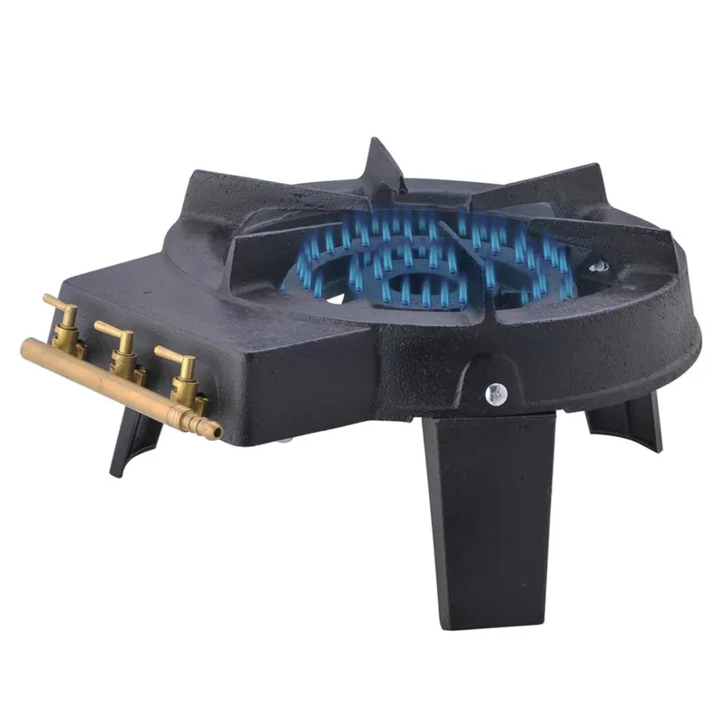 Achat Immédiat RECHAUD FONTE X3 BRULEURS +PIEDS+ROBINETS