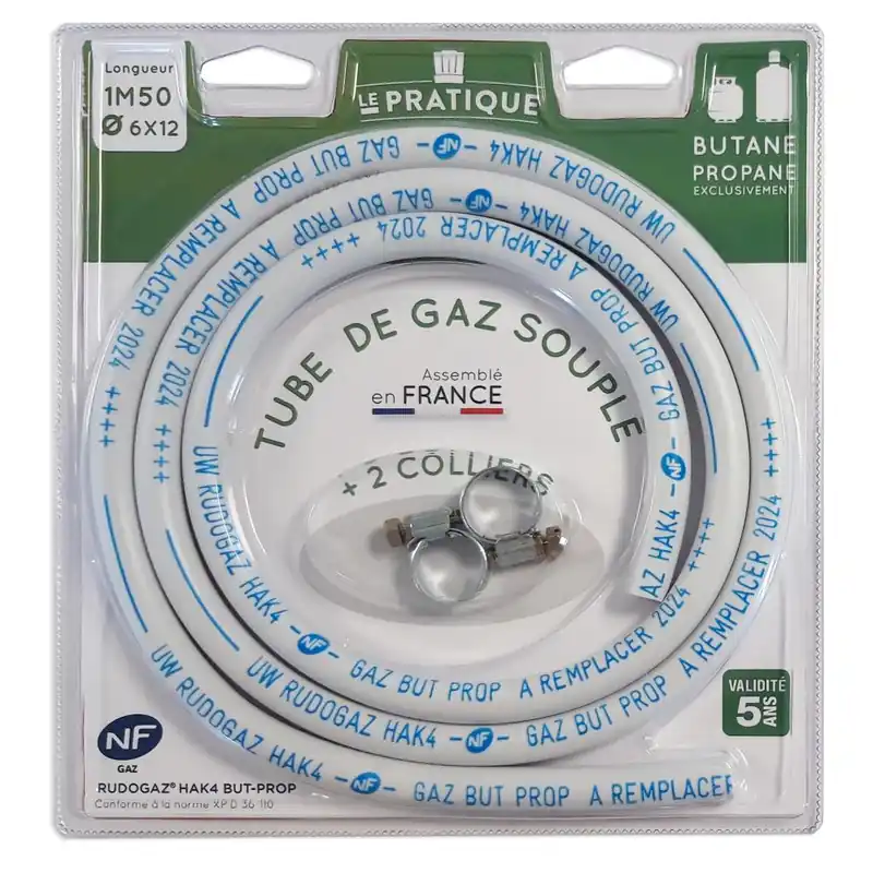 TUBE SOUPLE PR RECHAUD 6X12 1M50 Quantité Limitée