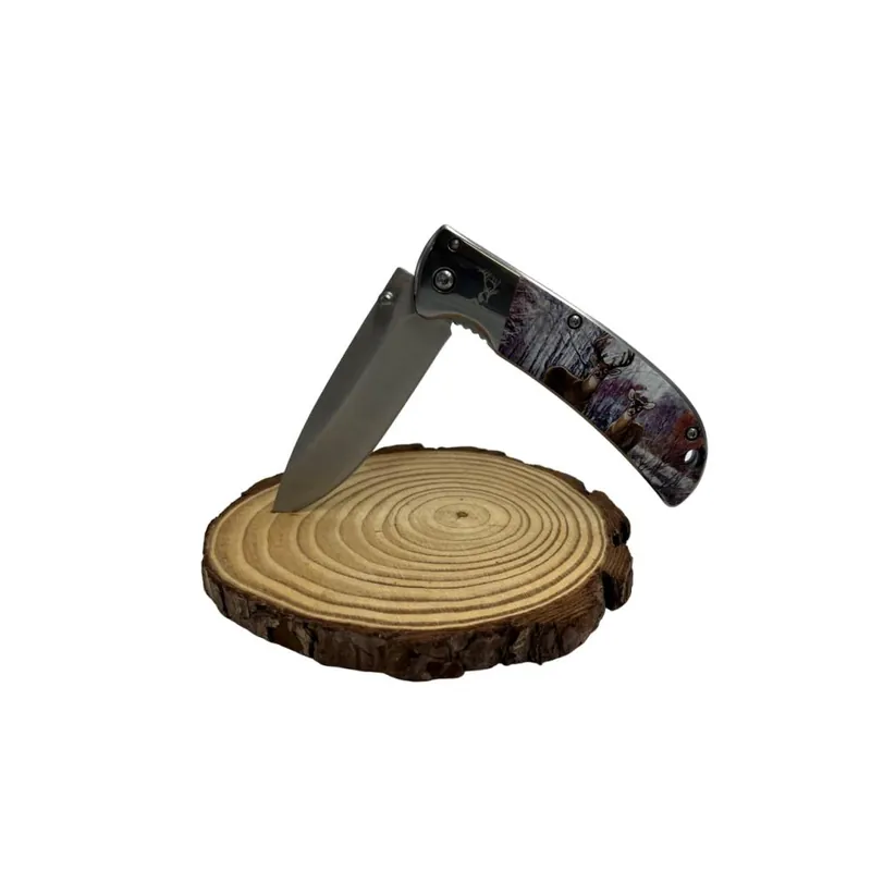 Petit Prix COUTEAU PLIANT MANCHE CERF + ETUI