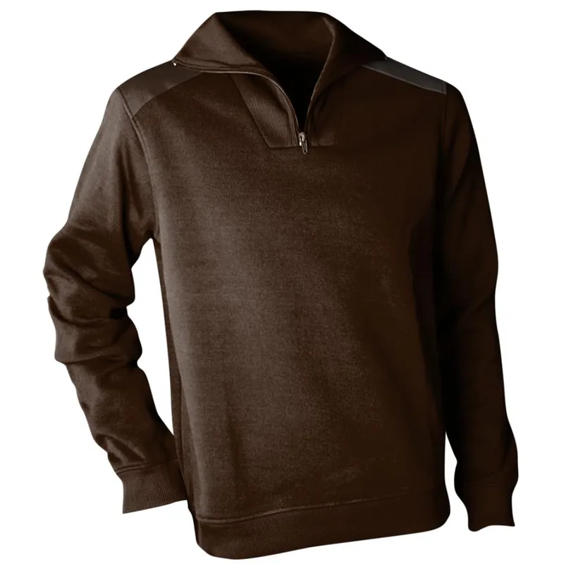 Solde PULL COL ZIP ARIZONA MARRON