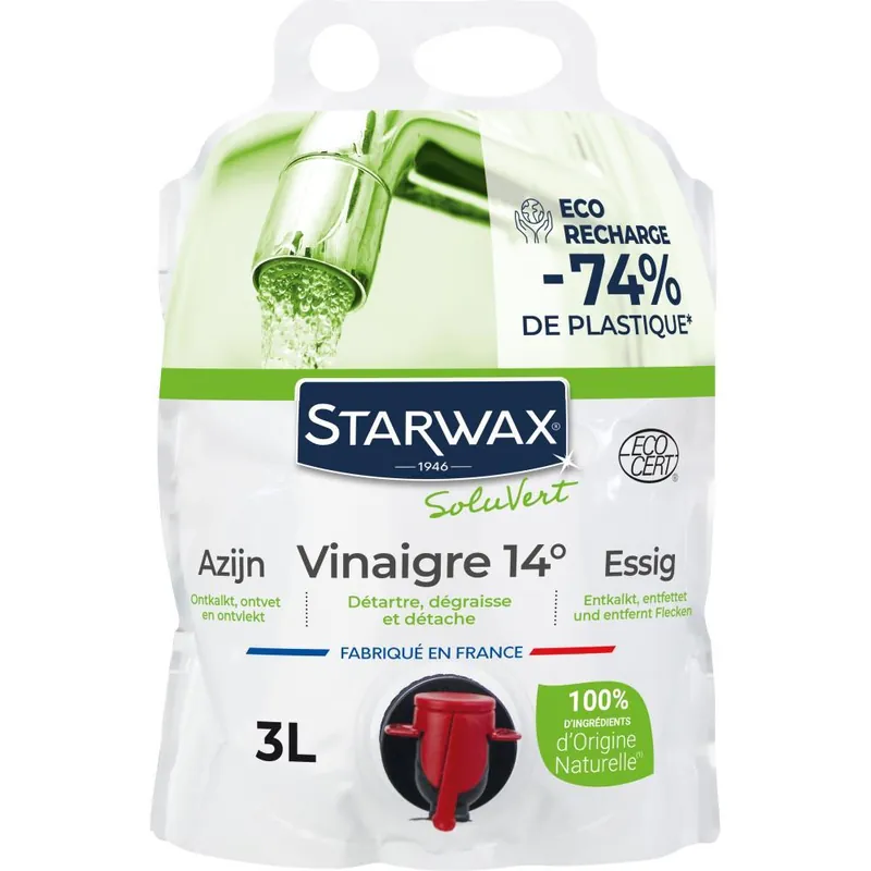 VINAIGRE BLANC 14° 3L ECO RECHARGE Remise