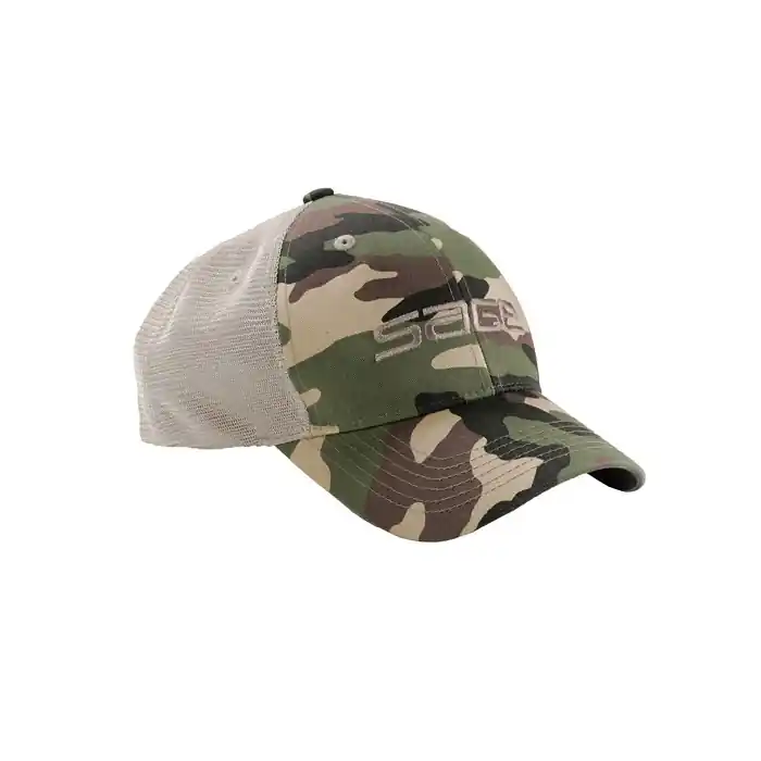 Casquette de pêche Sage Mesh Back – Camo/Tan Meilleur Prix