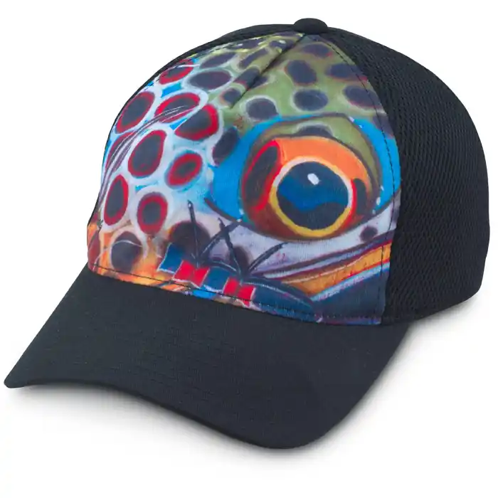 Casquette de pêche Simms Flexfit Trucker Brown Trout – Black Livraison Gratuite