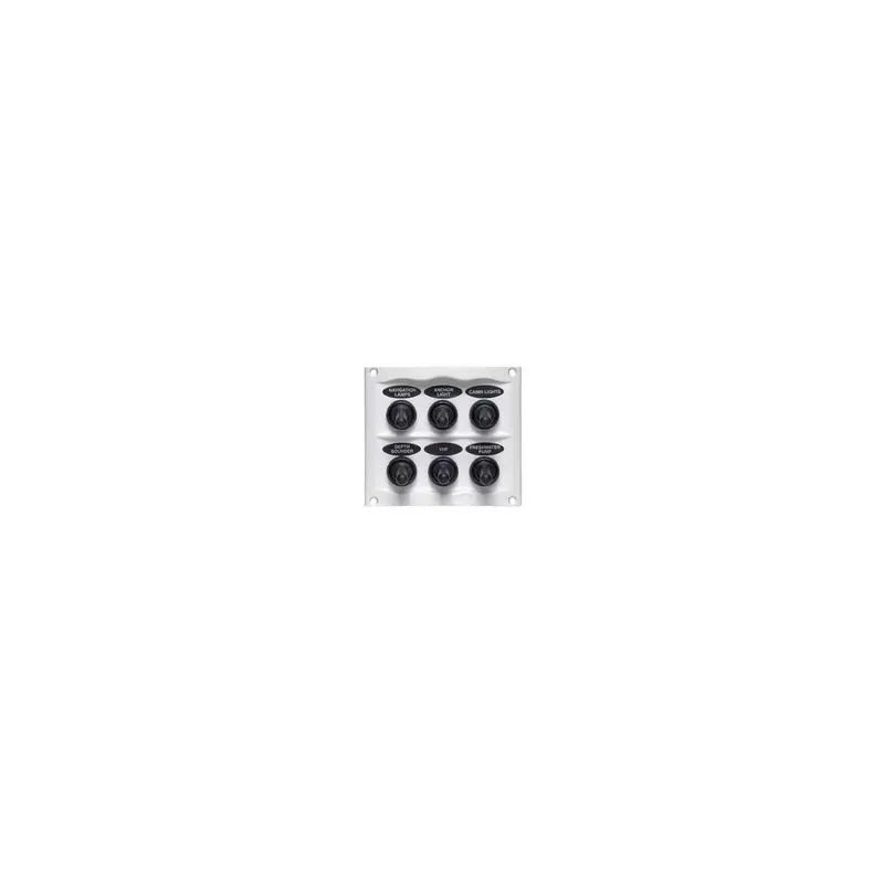 Switchboard 6 switches 20A IP56 – black Nouvelle Collection