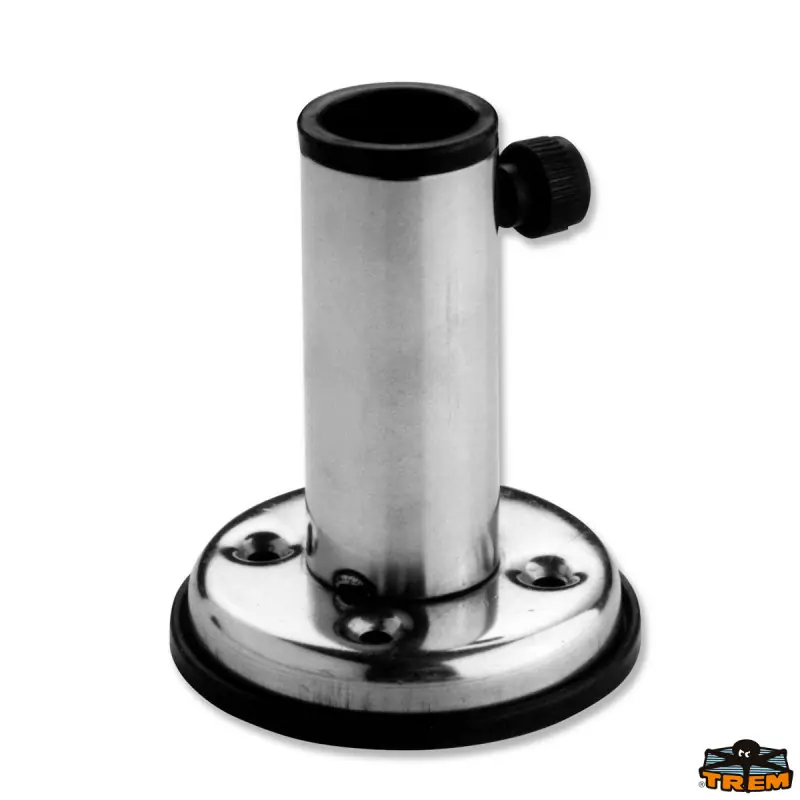 Base inox droite pour hampe – TREM Certifié