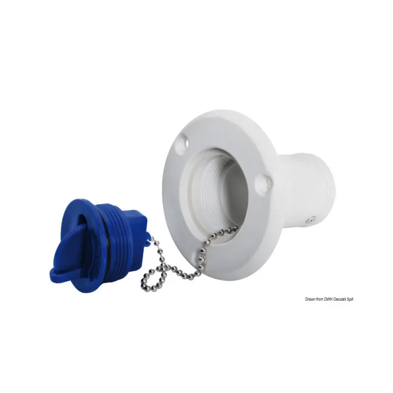 Bouchon carb. nylon-fibre verre water bleu 38 mm – osculati Certifié