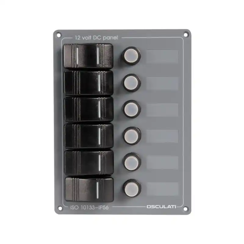 Expédition Rapide Tableau electrique vertical en aluminium 6 interrupteurs – osculati