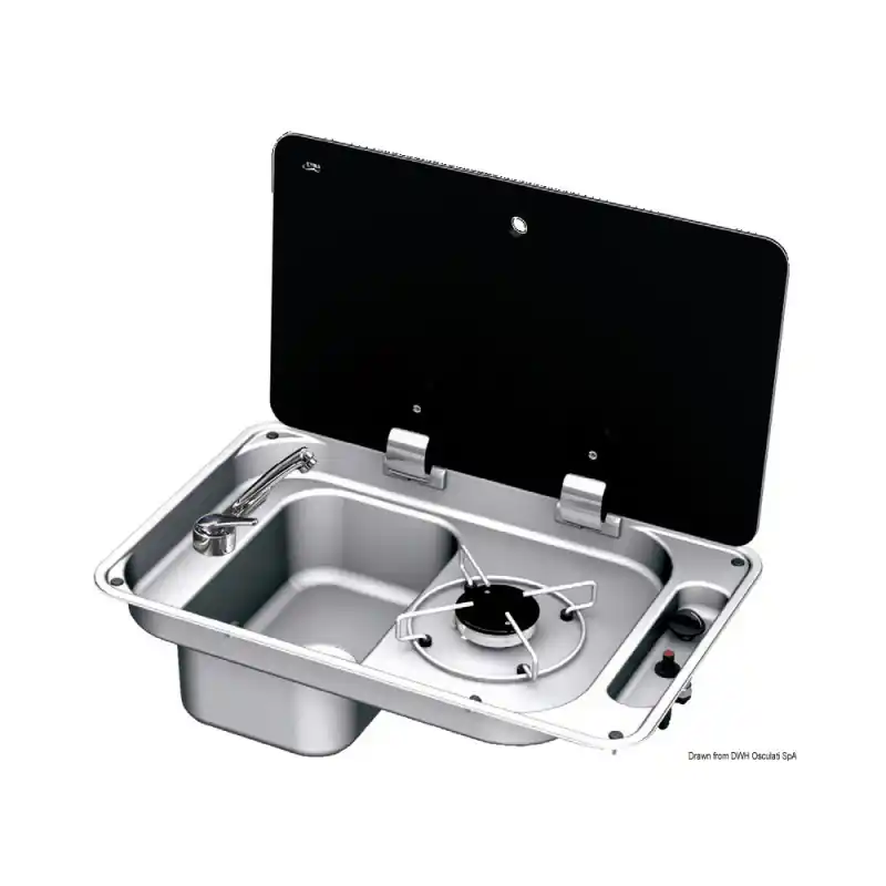 Seulement Aujourd’hui Plan de cuisson gauche 1 feu couvercle vitre fume – Osculati