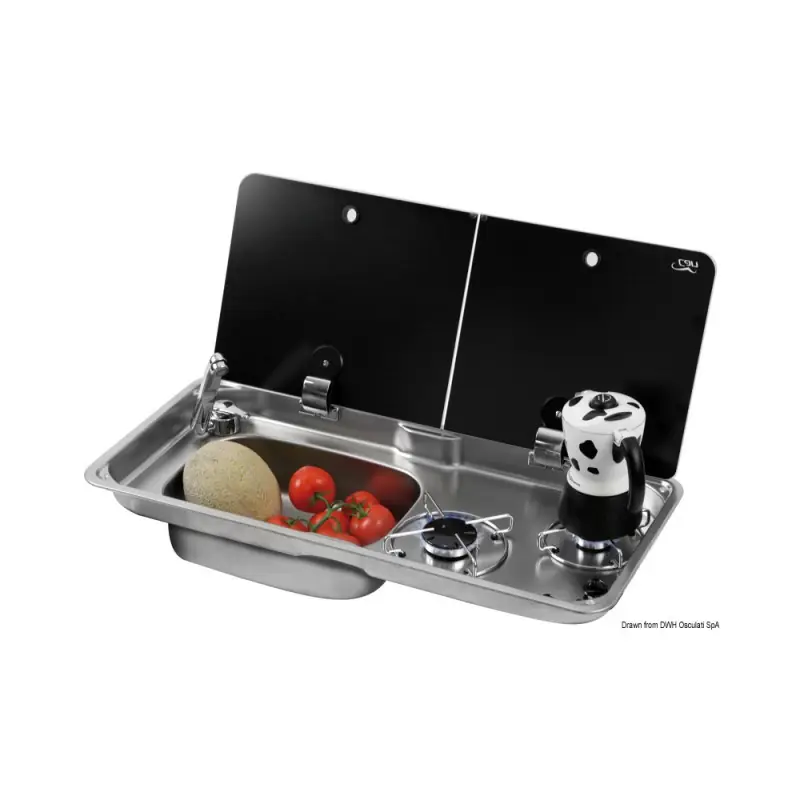 Achetez Aujourd’hui Plan cuisson gauche 2 feux couvercle vitre fume – Osculati