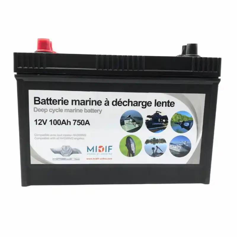 Batterie marine décharge lente 12v 100ah 750a (plomb) – haswing Commander Vite
