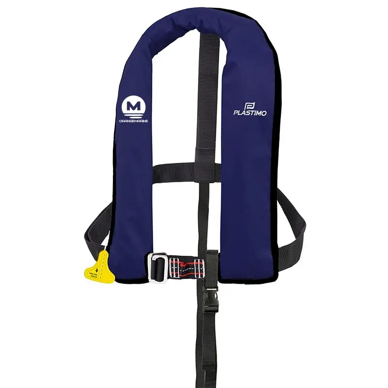 Populaire Gilet de sauvetage gonflable automatique NEO 165N – Orangemarine – Avec harnais – Bleu – PLASTIMO