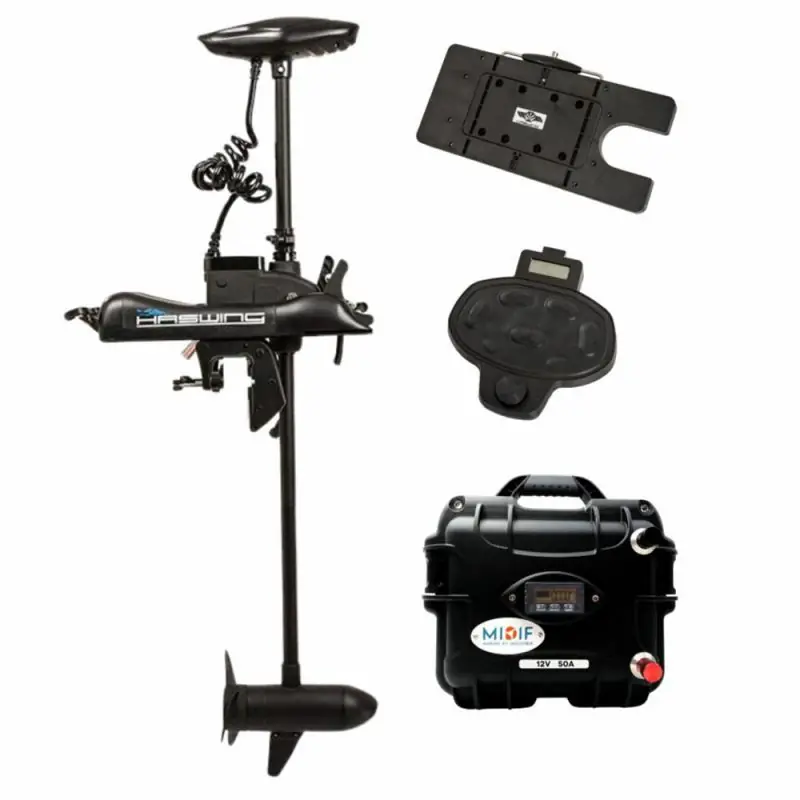 Pack moteur cayman b 55 – 55 LBS avec pédale – Batterie Lithium 12V 50 Ah – Plaque Quick release – haswing Solde