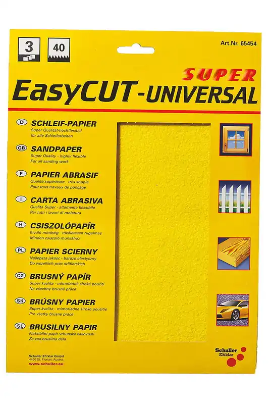 Papier abrasif, paquet de 3 Expédition Rapide