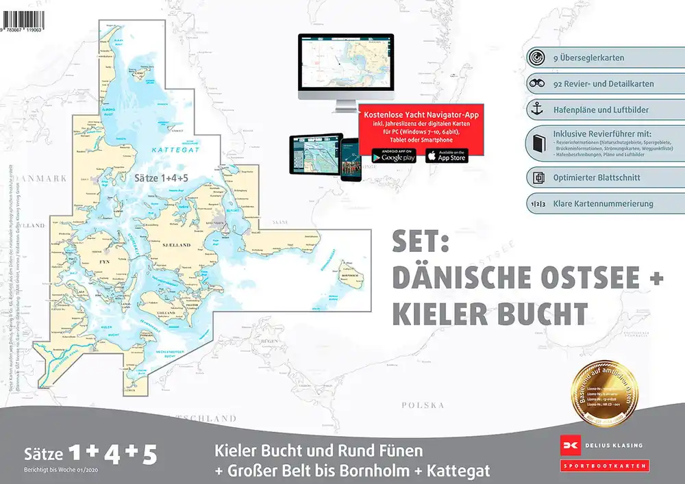 Set de cartes de bateaux de sport Delius Klasing Promotion
