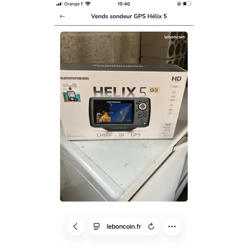 Sondeur GPS Helix5 Humminbird neuf Expédition Rapide