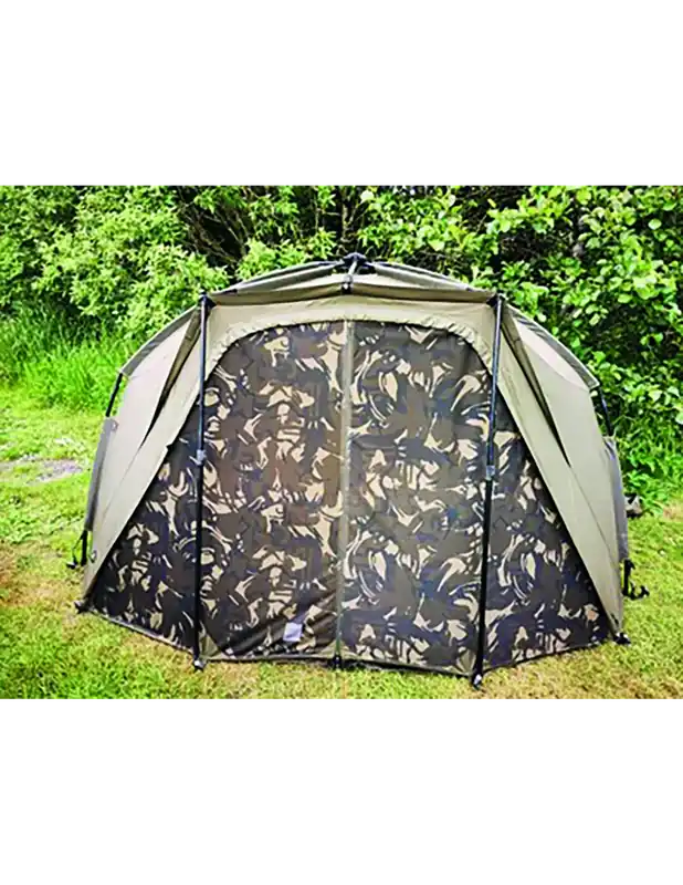 Tente de pêche camouflage Carp Spirit Magnum 100 Bivvy avec moustiquaire et fermeture éclair Must-Have